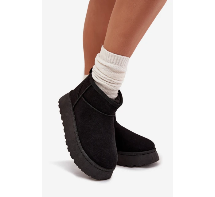 Dámské Sněhule Na Platformě Zateplené Kožíškem Černé model 21705246 - Boto Dámské Sněhule Na Platformě Zateplené Kožíškem Černé model 21705246 - Boto