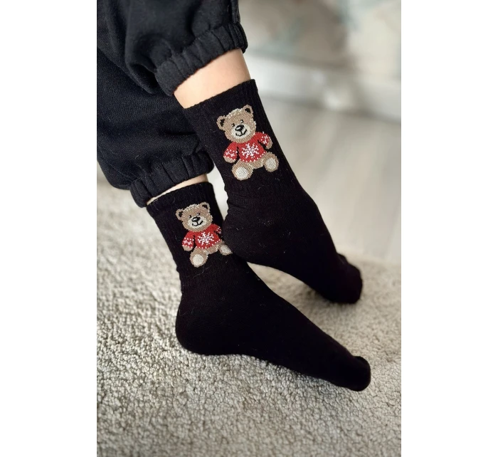 Dětské Ponožky Medvídek V Černé model 21713055 - Milena Dětské Ponožky Medvídek V Černé model 21713055 - Milena