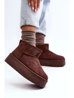 Hnedé semišové topánky na platforme Corcoran