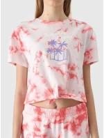 Dievčenské tričko s potlačou 4F - viacfarebné