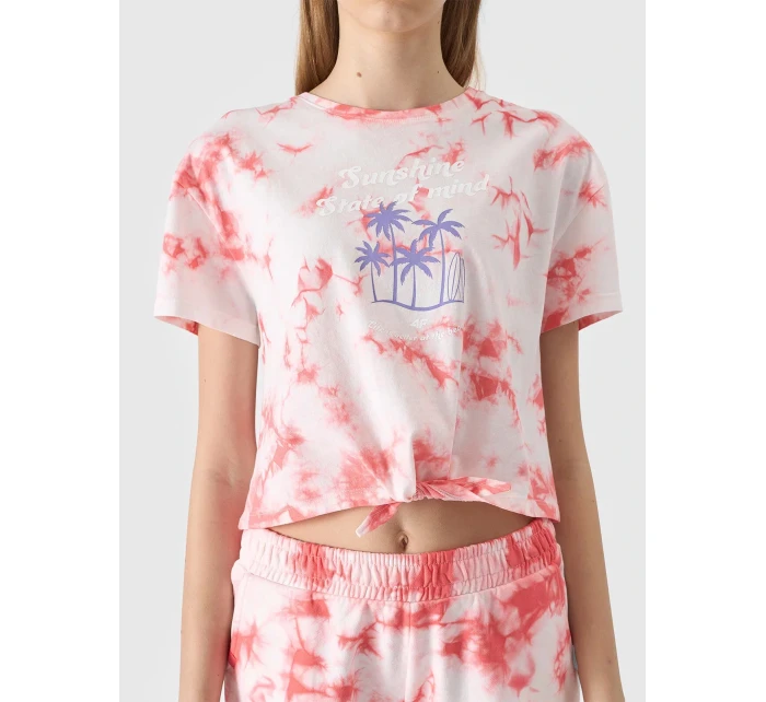 Dievčenské tričko s potlačou 4F - viacfarebné