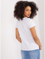 Biele tričko s nášivkami BASIC FEEL GOOD