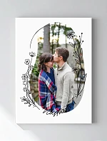 Personalizovaný magický fotoobraz v rámu - 50x70 - květinové orámování