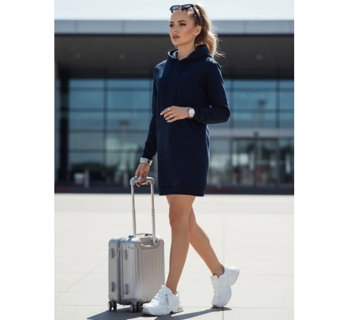 Dámská dlouhá mikina oversize navy blue Dstreet model 21964032 - FashionStreet Dámská dlouhá mikina oversize navy blue Dstreet model 21964032 - FashionStreet