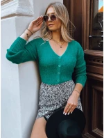 Dámský rozepínací svetr zelený Dstreet model 21970686 - FashionStreet Dámský rozepínací svetr zelený Dstreet model 21970686 - FashionStreet