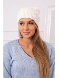 Dámská čepice ecru model 18751879 - K-Fashion