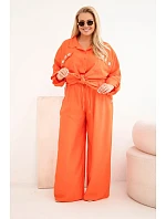 Dámský komplet Plus Size s košilí a širokými kalhotami model 22187144 - K-Fashion