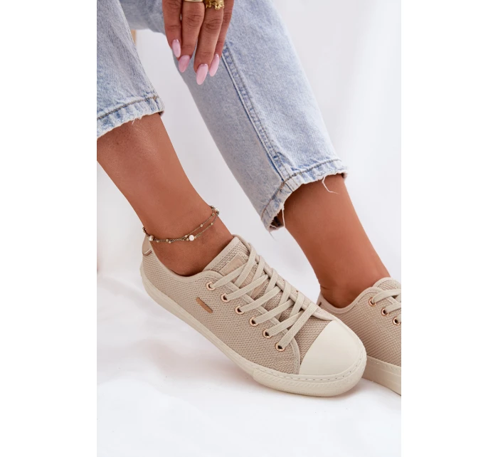 Dámské Textilní Tenisky Big Star model 21693141 Béžové - Big Star Shoes Dámské Textilní Tenisky Big Star model 21693141 Béžové - Big Star Shoes