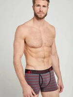 Boxerky 191612H-318 šedočervená - Jockey