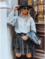 Dámský oversize svetr šedý Dstreet model 21970976 - FashionStreet