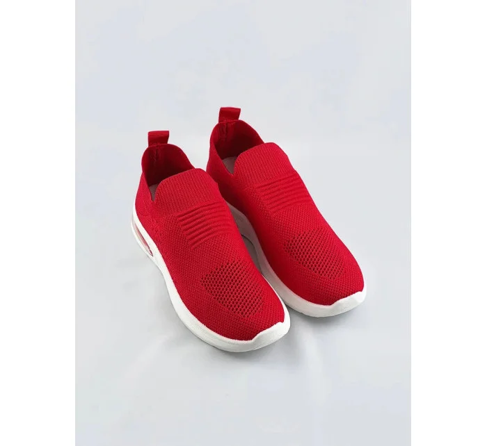 Červené dámske nazúvacie športové topánky (LDH886)