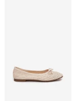 Baleríny S Pletením A Mašlí Ecru model 21744492 - Boto