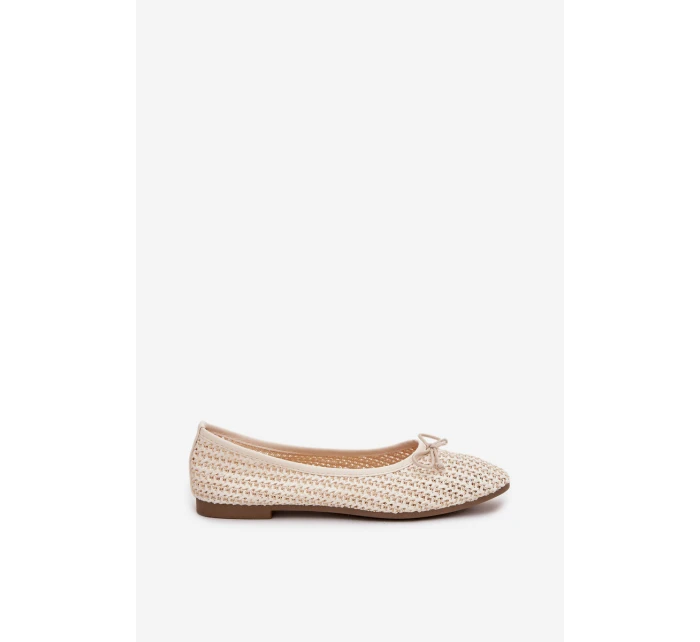 Baleríny S Pletením A Mašlí Ecru model 21744492 - Boto