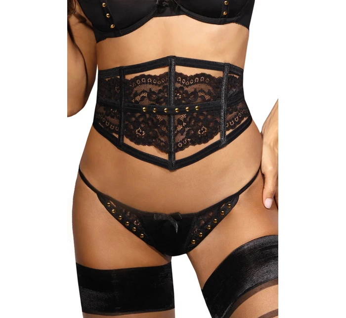 Podväzkový pás V-9782 čierny - Axami