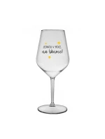 JEDNOU V ROCE NA VÁNOCE - čirá nerozbitná sklenice na víno 470 ml