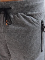 Pánske tmavosivé teplákové šortky FashionStreet SX2267