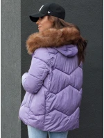 Dámská zimní bunda s kapucí fialová Dstreet model 21979639 - FashionStreet