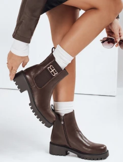Dámské hnědé kozačky Dstreet model 21992326 - FashionStreet