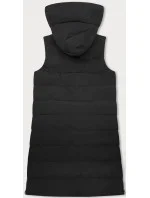 Dlouhá černá dámská péřová vesta model 18822989 - J.STYLE