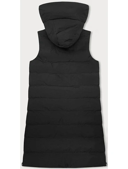 Dlouhá černá dámská péřová vesta model 18822989 - J.STYLE