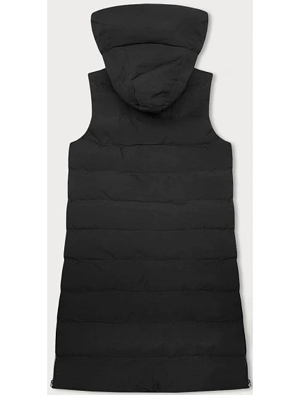 Dlouhá černá dámská péřová vesta model 18822989 - J.STYLE