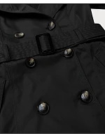 Elegantný dámsky kabát s kapucňou Goodlookin black (T2-2238#-1) Elegantný dámsky kabát s kapucňou Goodlookin black (T2-2238#-1)