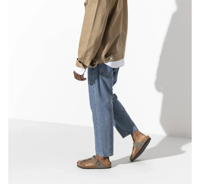 Birkenstock dámske úzke žabky Gizeh Stone Birko-Flor sivé (0043393)