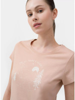 Dámske tričko z organickej bavlny 4FSS23TTSHF273-65S koralové - 4F