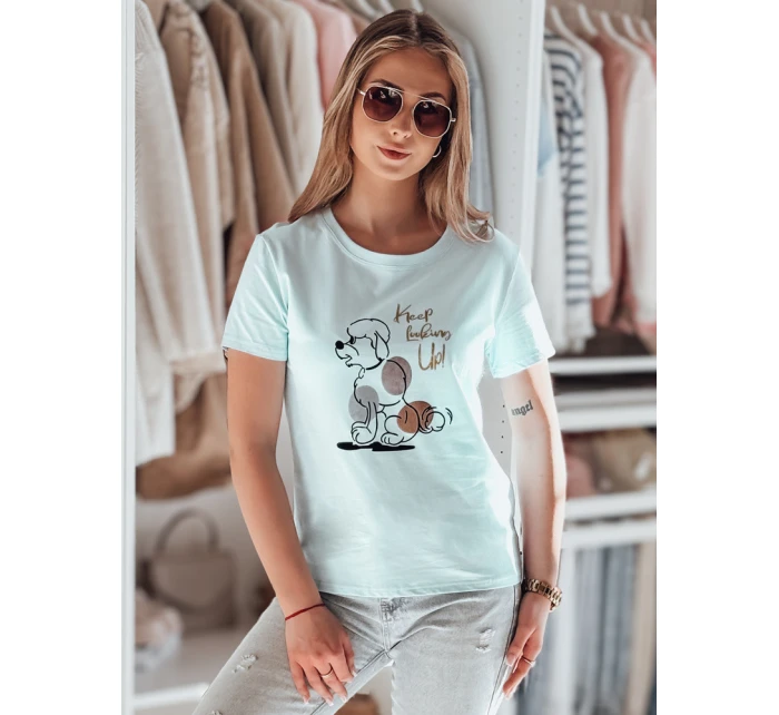 Dámske modré tričko LUMIFIT s pudlom FashionStreet RY2737
