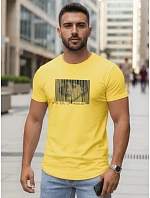 Pánske tričko s potlačou žltá FashionStreet NX5014R Pánske tričko s potlačou žltá FashionStreet NX5014R