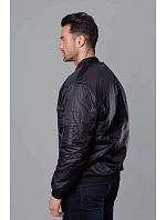 Černá pánská bunda typu "bomber" s podšívkou model 18344989 - J.STYLE Černá pánská bunda typu "bomber" s podšívkou model 18344989 - J.STYLE