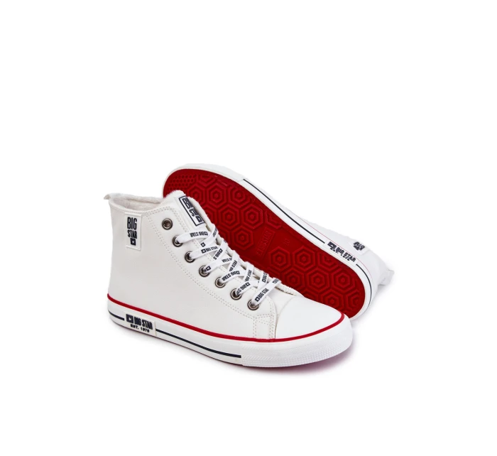 Pánské vysoké zateplené tenisky Big Star model 21600221 Bílé - Big Star Shoes Pánské vysoké zateplené tenisky Big Star model 21600221 Bílé - Big Star Shoes