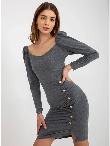 Dámské šaty EM SK HW 20 317 model 18048994 tmavě šedá - FPrice