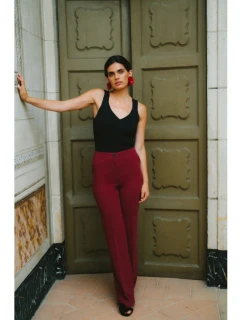 Kalhoty s  bordó model 21319171 - STYLOVE