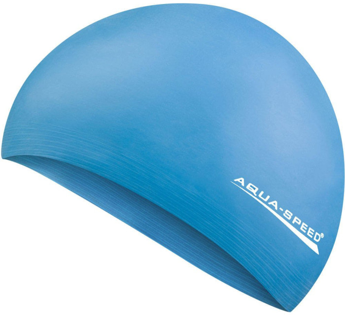 AQUA SPEED Plavecká čiapka Soft Latex Blue Pattern 01