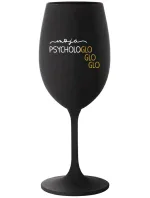 MOJA PSYCHOLOGLOGLOGLO - čierny pohár na víno 350 ml MOJA PSYCHOLOGLOGLOGLO - čierny pohár na víno 350 ml
