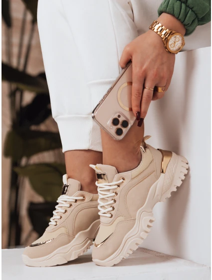 Dámské tenisky beige Dstreet model 21972430 - FashionStreet Dámské tenisky beige Dstreet model 21972430 - FashionStreet