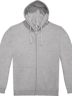B&C ID.224 Zip Hood Unisex mikina s kapucňou 01.I224 športovo sivá