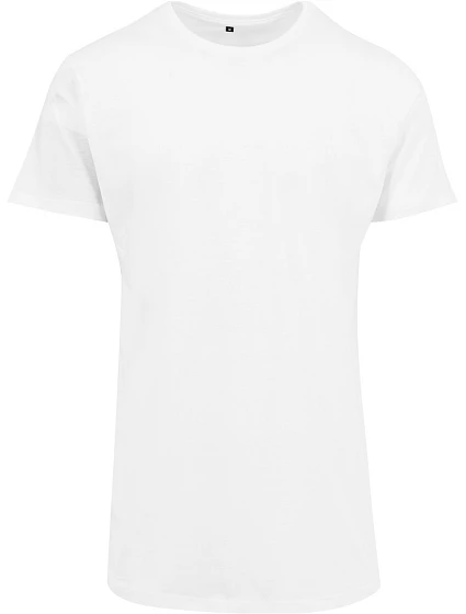 Build your Brand BY 028 Pánske tričko „Shaped Long“ 56.0028 biele