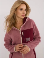 Mikina D20001M02671A3 tmavoružová