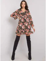 Šaty DHJ SK černá a růžová model 16300298 - FPrice Šaty DHJ SK černá a růžová model 16300298 - FPrice