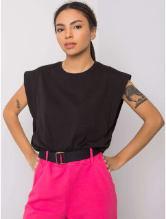 Čierne bavlnené tričko Kayla RUE PARIS