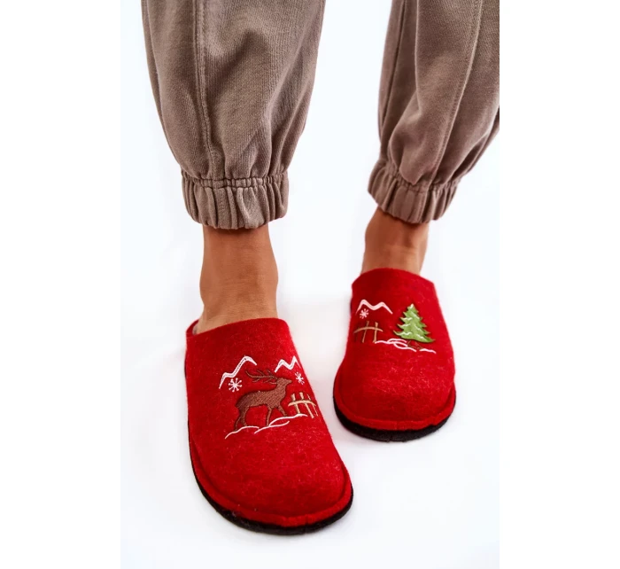 Domácí pantofle Big Star KK276017 Červeno-béžová Domácí pantofle Big Star KK276017 Červeno-béžová