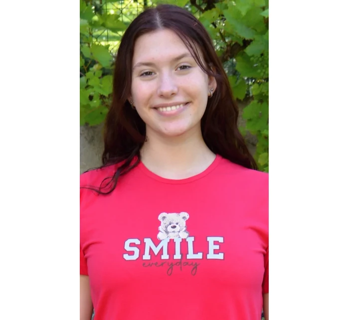 Dámská noční košile s krátkým rukávem Méďa Smile Dámská noční košile s krátkým rukávem Méďa Smile