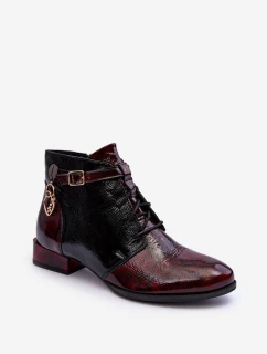 Dámské kožené boty  Bordó model 21633013 - Maciejka