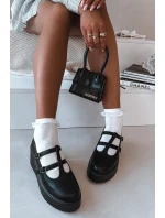 Dámské polobotky na platformě s pásky Černé Jesivelle