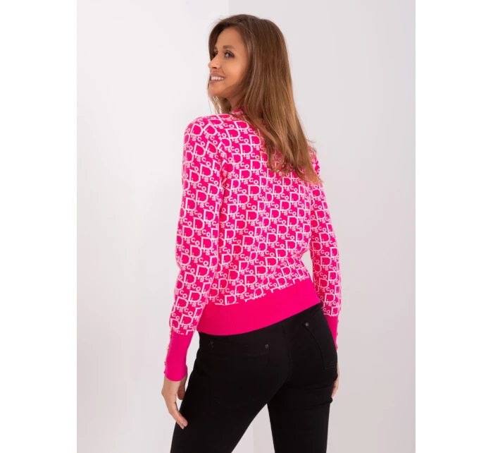 Sweter AT SW model 18990795 fuksjowy - FPrice Sweter AT SW model 18990795 fuksjowy - FPrice