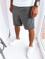 Pánske tmavosivé teplákové šortky FashionStreet SX2280