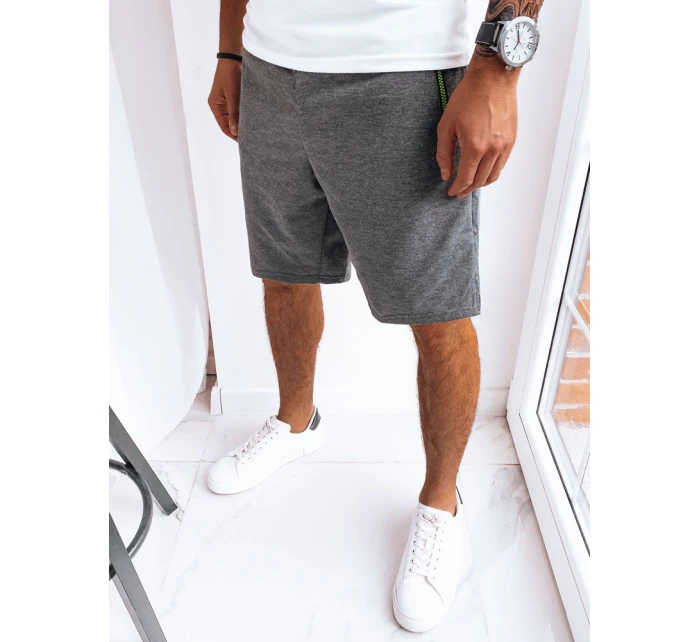 Pánske tmavosivé teplákové šortky FashionStreet SX2280