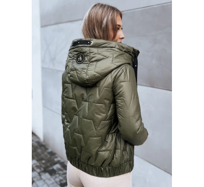 Dámská prošívaná bunda LOVE zelená Dstreet model 21970761 - FashionStreet